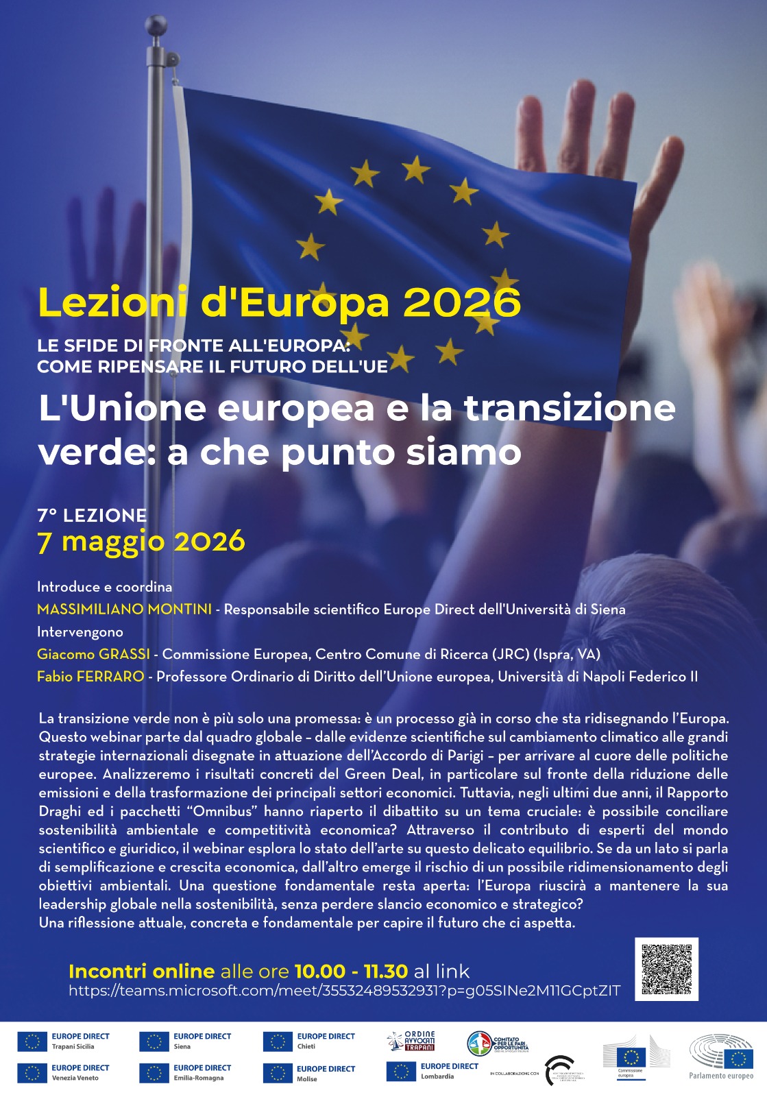 Lezioni d'Europa - �L'Unione europea e la transizione verde: a che punto siamo�